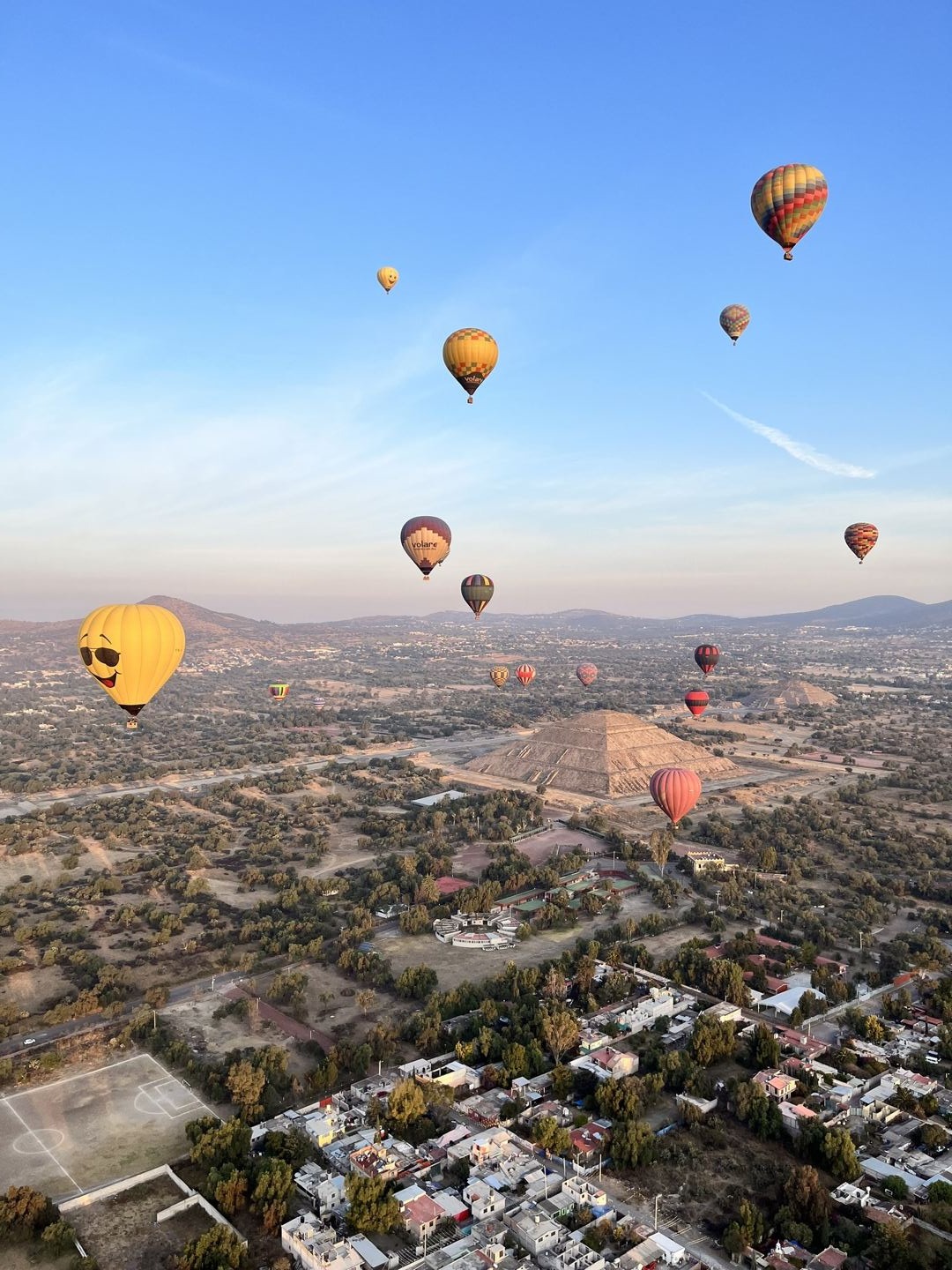 Globos aerostáticos sobre Teotihuacán
